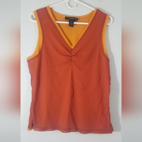 Venezia Tank. V-Neck, Cinched Breast, Lightweight Layered Nylon Top. Size 14/16. - Picture 1 of 5